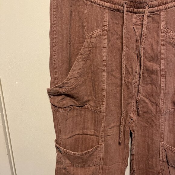 Free People Feeling Good Cargo Pants Pink Drawstring Joggers – Women’s M - Picture 2 of 4